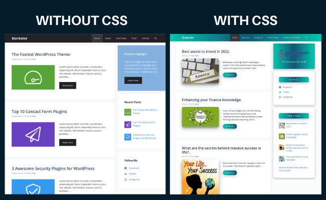 Additional CSS For Generate Press Theme Using Websites